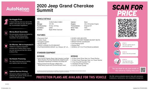 jeep grand cherokee 2020 1C4RJFJG8LC149651 image jeep grand cherokee 2020 1C4RJFJG8LC149651 image